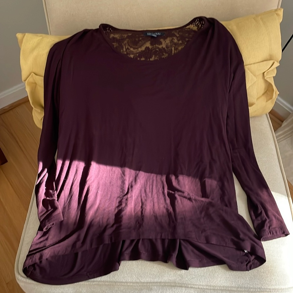 Women’s American Eagle Soft and Sexy Top XS Burgundy Lace Back